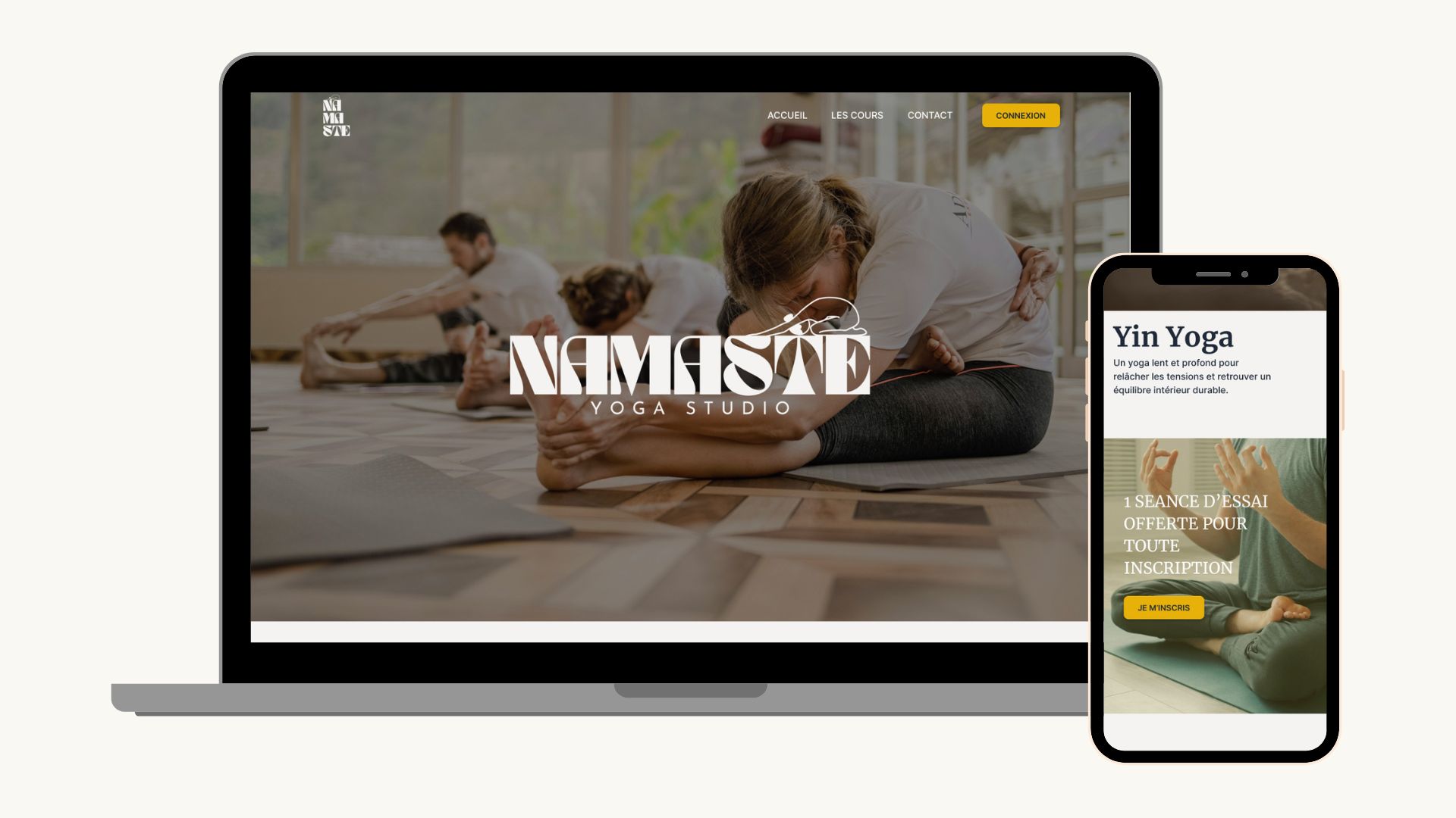Aperçu du site Namaste Yoga Studio