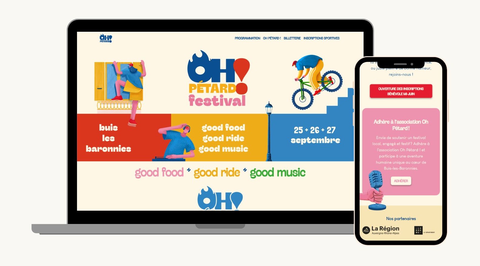 Aperçu du site Oh Pétard Festival